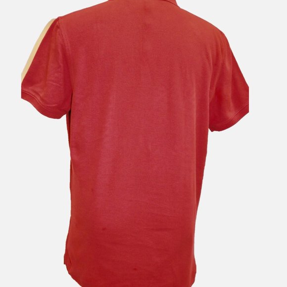 NWOT VINTAGE L red MENS logo DNNY polo shirt COTTON PERU Neiman Marcus 1990s - Picture 3 of 8